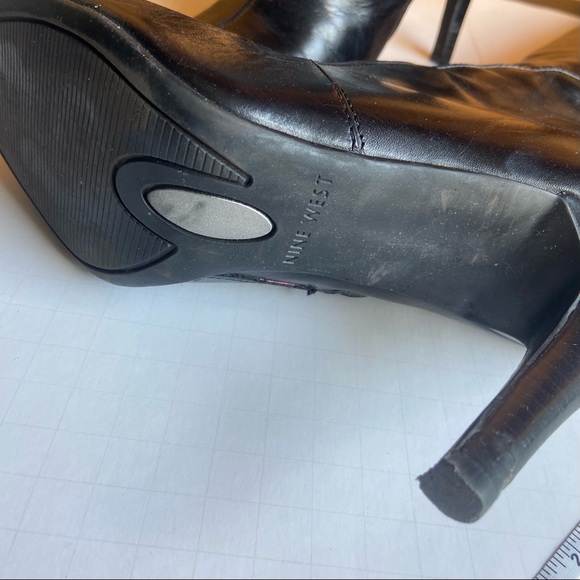 Nine West Gallivant Black Heeled Boots Size 8.5 - Picture 14 of 16